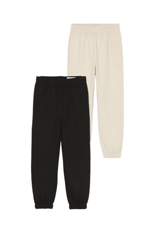 2 pantaloni sportivi - Nero e beige