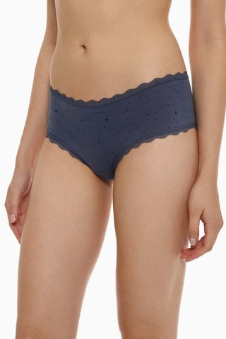 3 slip - Bianco e grigio melange