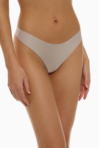 3 perizomi - Bianco e taupe