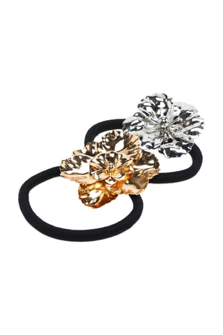 2 elastici per capelli - Dorato e argentato