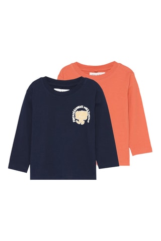 2 t-shirt - Nero e arancione