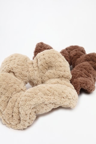 2 scrunchie - Beige e marrone