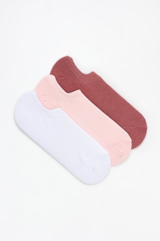 3 paia di calze - Bianco e rosa