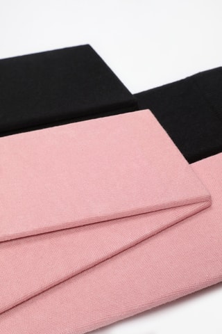 2 paia di collant - Nero e rosa