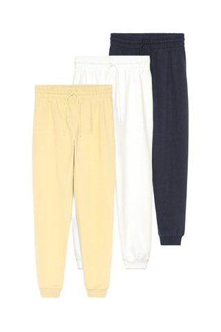 3 pantaloni - Giallo e bianco