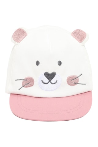 Cappellino con orecchie - Ecrù