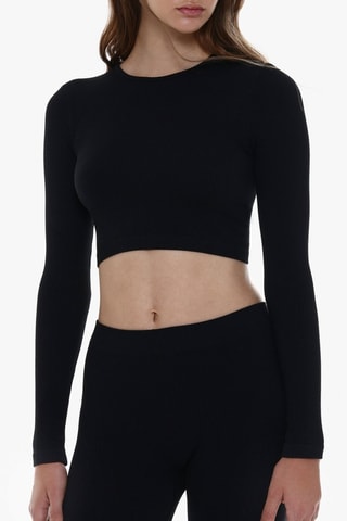 Leggings a vita alta - Nero