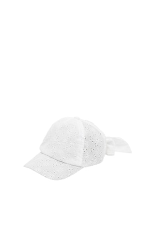 Cappellino in sangallo - Bianco