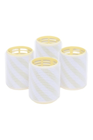 4 bigodini - Bianco e giallo