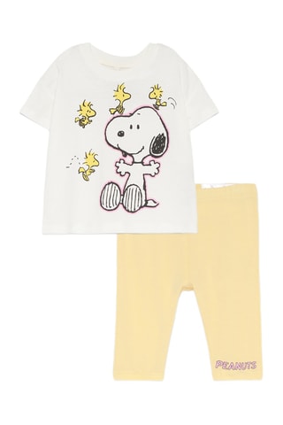 T-shirt e pantaloni Snoopy e i Peanuts - Bianco e giallo