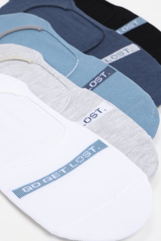 5 paia di calzini - Celeste e grigio