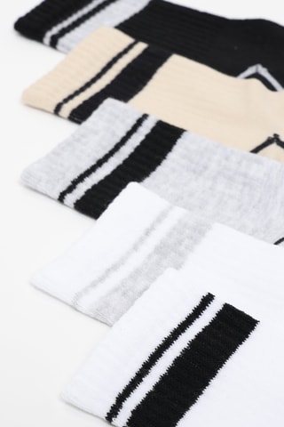 5 paia di calze - Bianco e nero