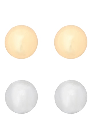 2 paires de puces - Argenté et doré