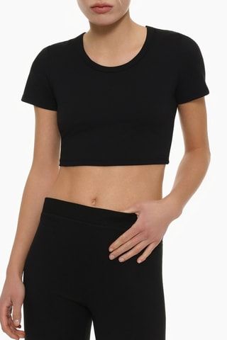 T-shirt cropped - Nero