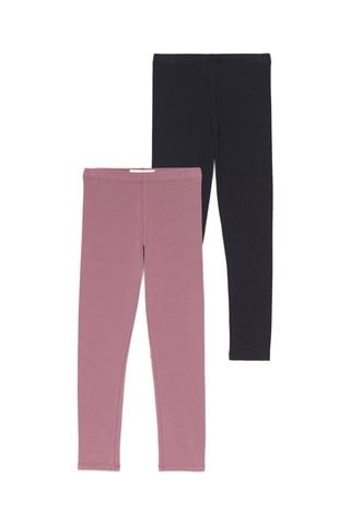 2 leggings - Rosa e nero