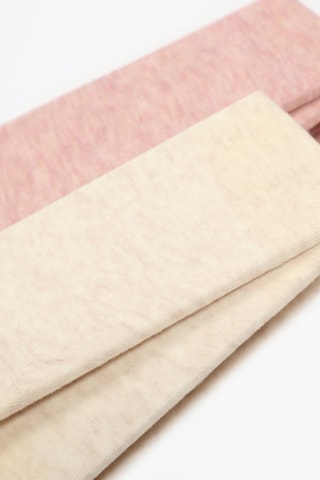 2 collant - Rosa melange e beige chiaro melange