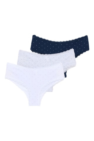 3 slip - Bianco e navy