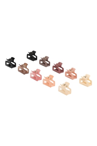 10 pinze per capelli - Rosa e beige
