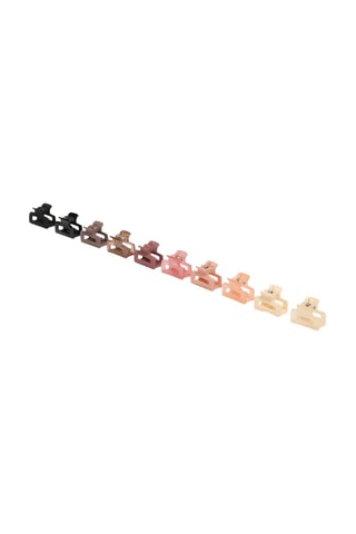 10 pinze per capelli - Rosa e beige