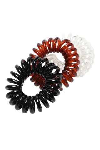 12 elastici per capelli - Marrone e bianco