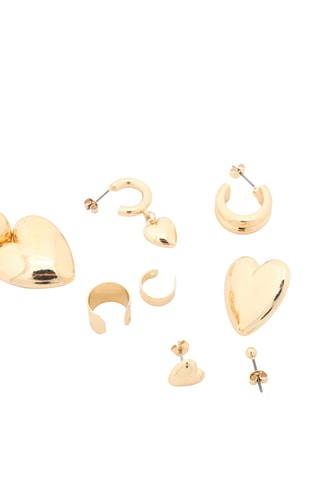 8 boucles d’oreilles - Doré