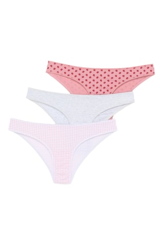 3 slip - Grigio e rosso