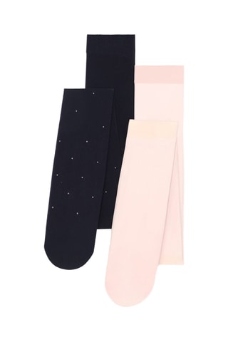 2 collant - 50 denari - Nero e rosa