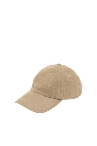 Cappellino in lino - Beige melange