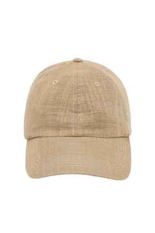 Cappellino in lino - Beige melange