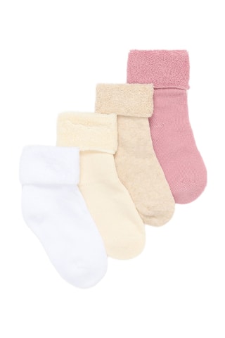 4 paia di calze - Bianco e beige