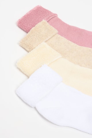 4 paia di calze - Bianco e beige