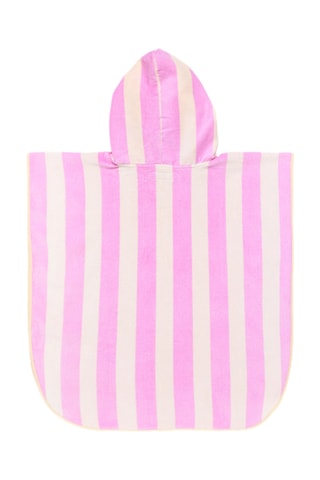 Mantellina da bagno con cappuccio - Beige e rosa