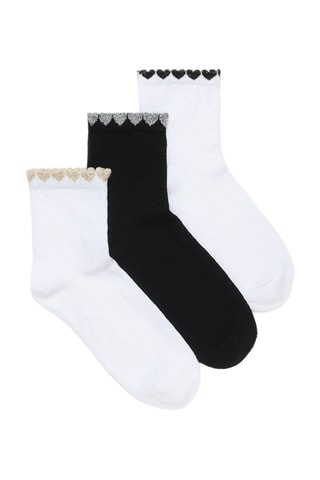 3 paia di calze - Bianco e nero