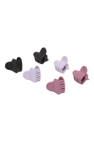 12 pinze per capelli - Nero e malva