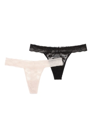 2 perizomi - Beige e nero