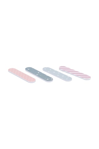 4 lime unghie - Rosa e grigio