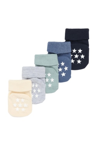 5 paia di calze antiscivolo - Beige e grigio chiaro melange