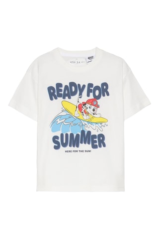 T-shirt e shorts Marshall Paw Patrol - Bianco e rosso