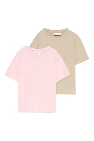 2 t-shirt - Rosa e beige