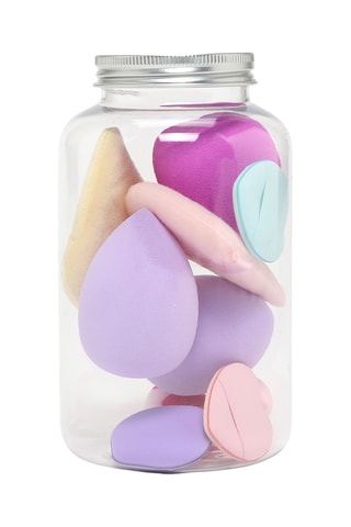 10 spugne make-up - Malva, rosa e giallo