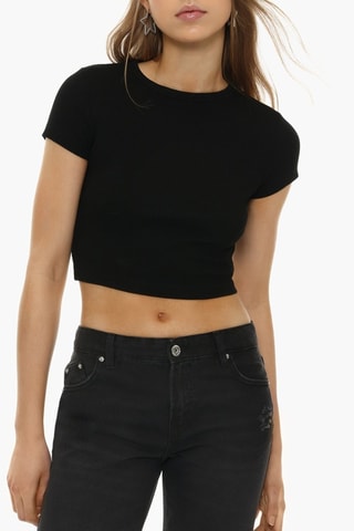 T-shirt cropped - Nero
