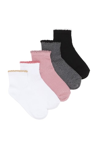 5 paia di calze - Bianco e nero