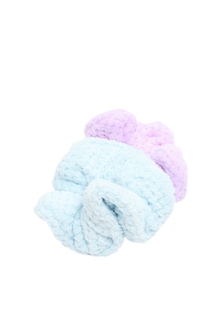 2 scrunchie - Celeste e malva
