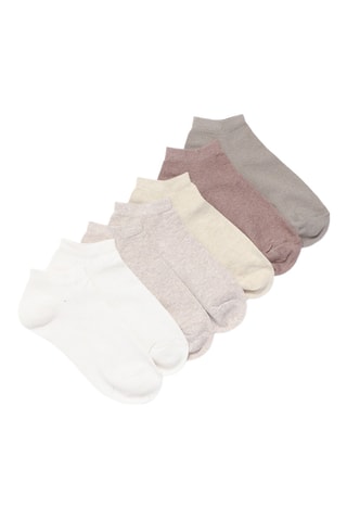 7 paia di calzini - Ecrù e beige
