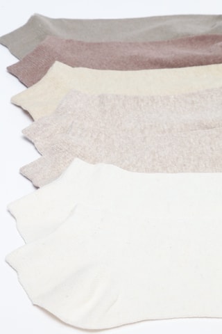7 paia di calzini - Ecrù e beige