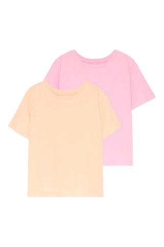 2 t-shirt - Rosa e arancione
