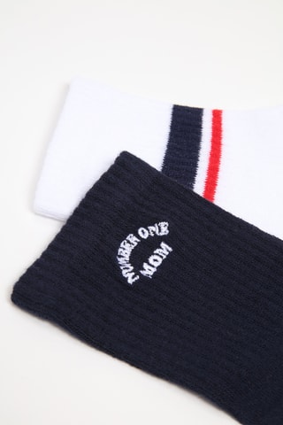 2 paia di calze - Navy e bianco