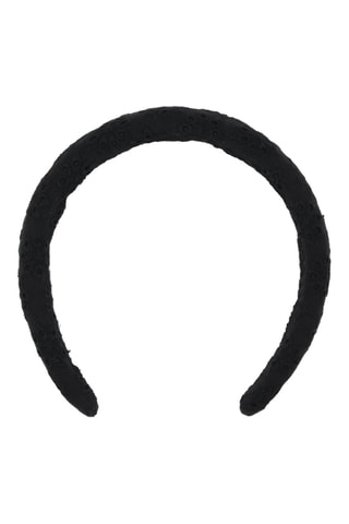 Cerchietto in sangallo - Nero