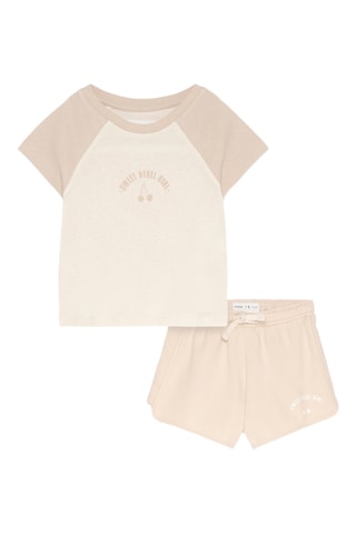 T-shirt e shorts - Beige