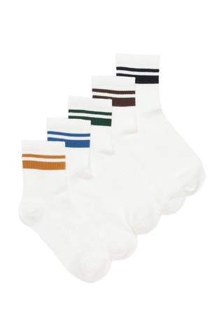 5 paia di calze - Bianco